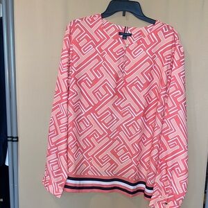 Tommy Hilfiger Pink Geometric Blouse